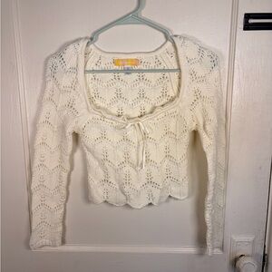 Urban Outfitters Long Sleeve Lace Top. SIZE S